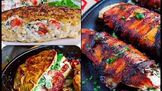 3 Delicious Stuffed Chicken Breast Recipes [upl. by Ybanrab]