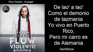 Flow Violento  Arcangel  Letra [upl. by Ferna724]