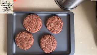 OVEN COOKED BEEF BURGER PATTIES  How To Cook Homemade BEEF BURGERS  Hamburgers In The Oven [upl. by Didi]