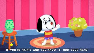 If Youre Happy and You Know It Clap Your Hands Song Lyrics  Kids Nursery Rhyme Singalong [upl. by Merry]