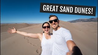 Hiking to High Dune at Great Sand Dunes National Park [upl. by Gnoc]