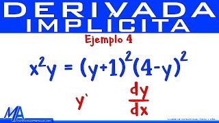 Derivada implícita  Ejemplo 4 [upl. by Sayer]