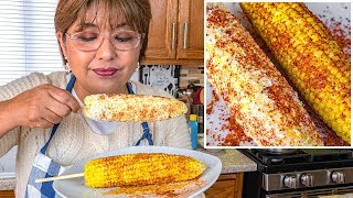 ELOTES PREPARADOS Mexican Street Style Corn  Recetas Mexicanas Faciles [upl. by Ludmilla717]