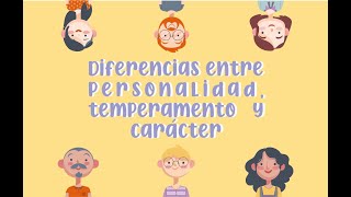 Diferencias entre personalidad temperamento y carácter [upl. by Eveneg]