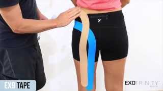 How To Apply EX9 Kinesiology Tape For Sciatica [upl. by Hopfinger]