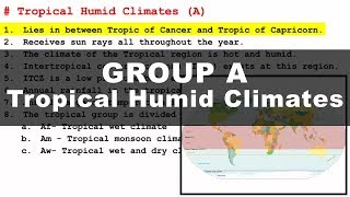 Koppen Scheme  Tropical Humid Climate A  UPSC IAS Geography [upl. by Ekaterina]