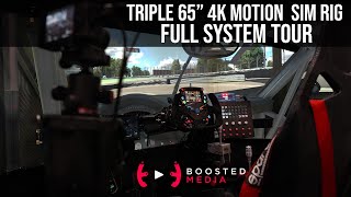 FULL RIG TOUR  How the Boosted Media Triple 65 Inch 4K Motion Sim Racing Rig Works [upl. by Nolyd]