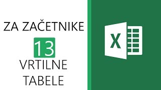 Excel za začetnike 13  Vrtilne tabele [upl. by Theo]