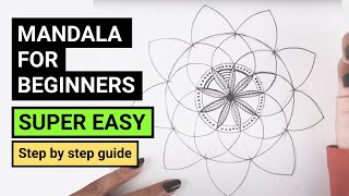 How to draw MANDALA ART for beginners NEW  SUPER EASY  Vijayta Sharma [upl. by Hales]