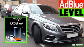 How to check AdBlue level on Mercedes SClass 2016 [upl. by Notsle]