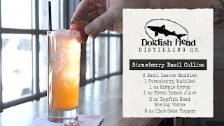 Dogfish Head Distilling Co HandCrafted Cocktails Strawberry Basil Collins [upl. by Jagir895]