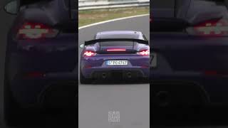 Manthey Racing Porsche Cayman 718 GT4 RS MR at the Nurburgring Loud exhaust [upl. by Intosh]