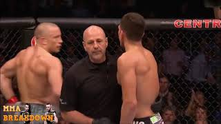 George St Pierre vs Nick Diaz Best Highlights [upl. by Gnouhp]