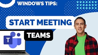 How to Start Meeting on Microsoft Teams for Windows 2024 [upl. by Cirdes375]