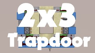 Minecraft 2x3 Hidden Piston Trapdoor [upl. by Korry]