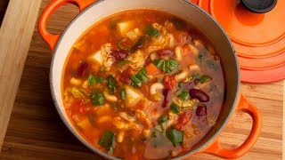 Easy Grandma’s Minestrone Soup Cancerfighting Healthysurvivorship cancerawareness [upl. by Tarfe88]