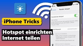 Wlan Hotspot am iPhone einrichten und WLAN teilen [upl. by Eylk]