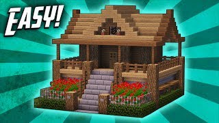 Minecraft How To Build A Survival Starter House Tutorial 7 [upl. by Sheets]