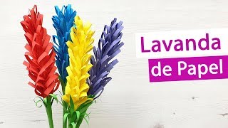 Lavanda de papel  Flores de papiroflexia rápidas y decorativas [upl. by Cairistiona]