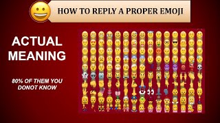 EMOJI MEANINGS  HOW TO REPLY A PROPER EMOJI [upl. by Aneeres]