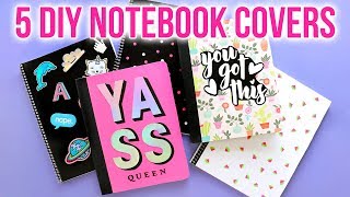 5 EASY DIY Notebook Covers  Back to School 2018  HGTV Handmade [upl. by Corso]