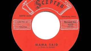 1961 HITS ARCHIVE Mama Said  Shirelles [upl. by Lumbye]