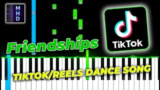 TikTok  Reels Dance Song Pascal Letoublon  Friendships Piano Tutorial Easy [upl. by Aysab]