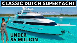 59M 1986 125 38m HEESEN Sea Axis CLASSIC SUPERYACHT WALKTHROUGH amp SPECS  Charter Motor Yacht [upl. by Ahsienek]