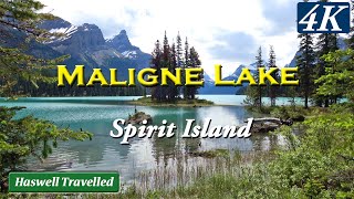 Maligne Lake Spirit Island Cruise Jasper National Park Rocky Mountains  Alberta Canada 4K [upl. by Gabrielson]