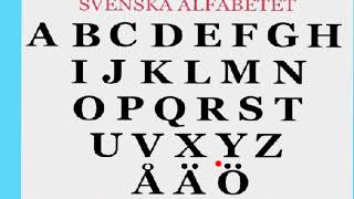 Svenska alfabetet SFIThe swedish alphabet [upl. by Airegin]