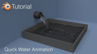 279 Blender Tutorial Quick Water Animation [upl. by Suoinuj]