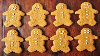 Gingerbread Men Recipe Demonstration  Joyofbakingcom [upl. by Nohshan]