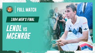 Lendl vs McEnroe 1984 Mens final Full Match  RolandGarros [upl. by Eleira]