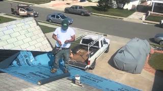 Roofing Video  Asphalt shingles  Laying a second layer over existing shingles roof [upl. by Barrada]