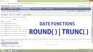 Oracle Tutorial  Date Functions ROUND  TRUNC [upl. by Rekcut69]