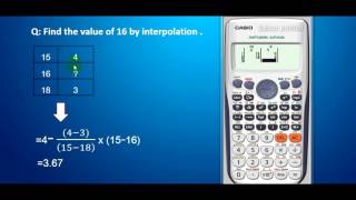 Linear Interpolation by CASIO fx991ES Scientific Calculator [upl. by Kolivas]