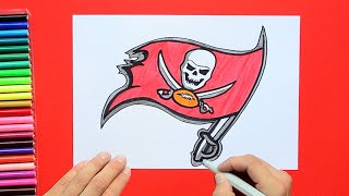 How to draw the Tampa Bay Buccaneers Logo NFL Team [upl. by Euqininod]