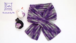 Crochet Easy Bow Scarf For Beginners [upl. by Ebeneser]