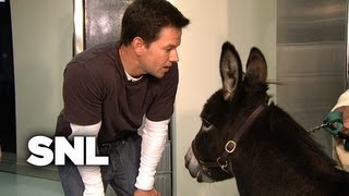 Backstage Mark Wahlberg Confronts Andy Samberg  SNL [upl. by Hank]