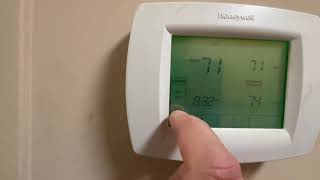 Honeywell Thermostat TB3026B Programing [upl. by Haase]