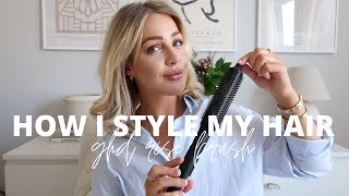 HOW I STYLE MY SHORTER HAIR  GHD RISE BRUSH [upl. by Amati]