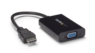 HDMI to VGA Video Adapter Converter with Audio  HD2VGAA2  StarTechcom [upl. by Hgalehs806]