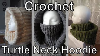 Crochet Turtle Neck Hoodie [upl. by Nylacaj223]