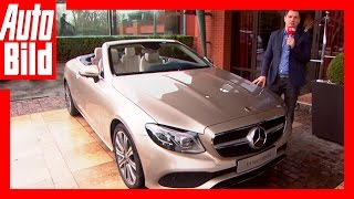 Mercedes EKlasse Cabrio Genf 2017  Sitzprobe im GanzjahresCabrio  Review [upl. by Ecam]