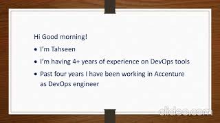 Self Introduction as Experienced DevOps Engineer [upl. by Aecila]