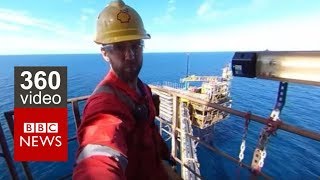 In 360 Life on an Oil Rig BBC News [upl. by Assirahs]