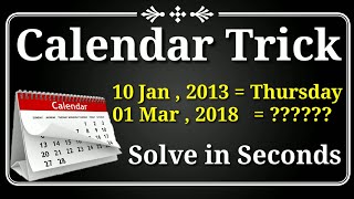 Calendar Trick  Reasoning Trick  Maths Trick  imran sir maths [upl. by Eilujna]