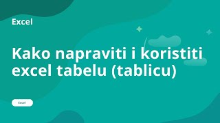 Kako napraviti i koristiti excel tabelu tablicu [upl. by Madel]