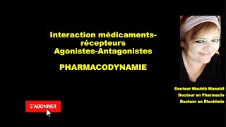 PHARMACODYNAMIE  AGONISTESANTAGONISTES [upl. by Toolis]