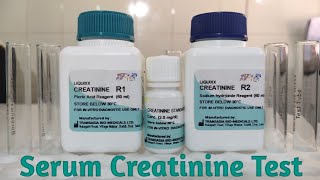 Serum Creatinine Test in Hindi  Creatinine test principle Procedure results and Normal range [upl. by Nanaek]